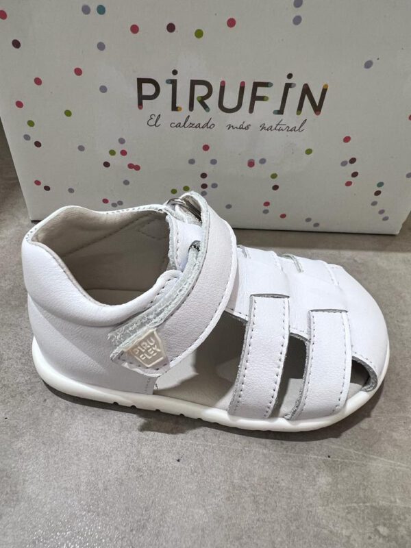 Sandalia piel blanco