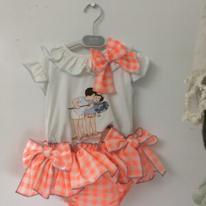 BRAG.VICHY FLUOR+CAMISETA