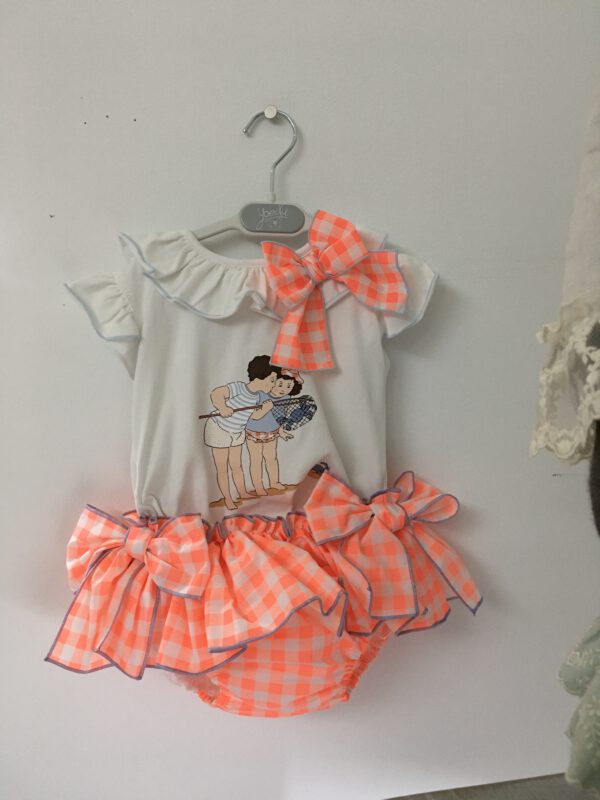 BRAG.VICHY FLUOR+CAMISETA