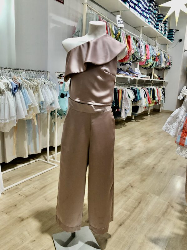 CONJ. TOP VOL. RASO PANT. MIDI