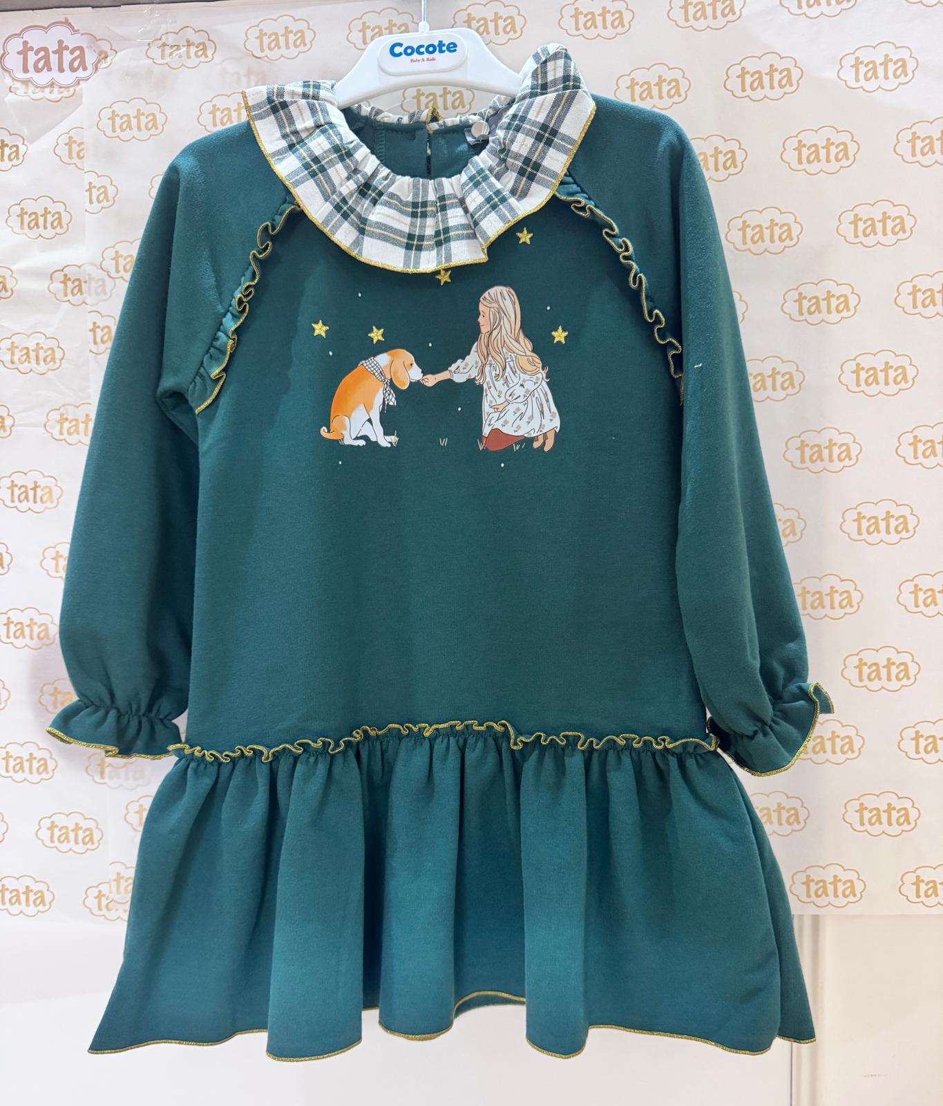 VESTIDO VERDE/DORADO