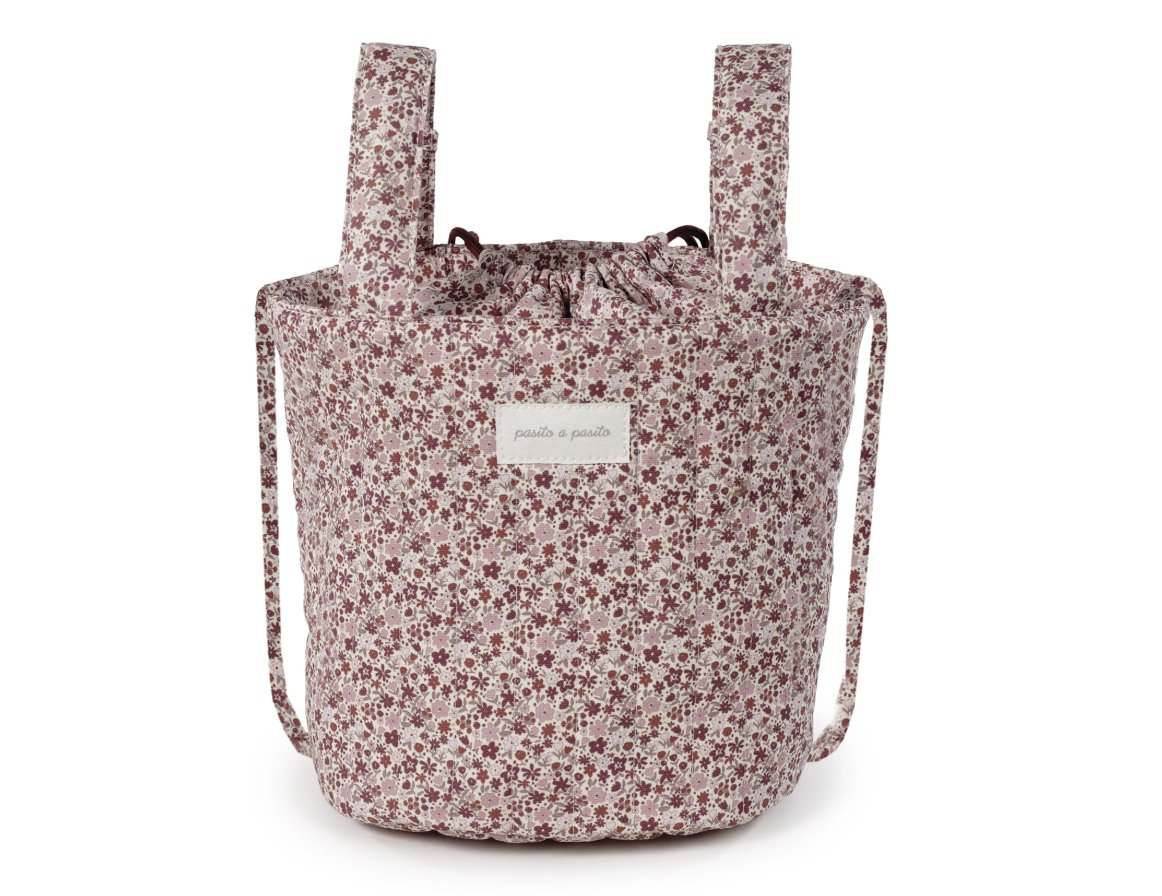 BOLSA BUCKET CHERRY FLORES