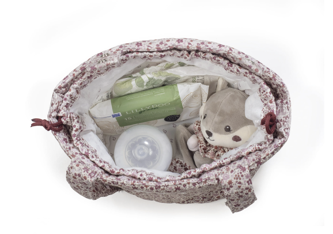 BOLSA BUCKET CHERRY FLORES - Imagen 3