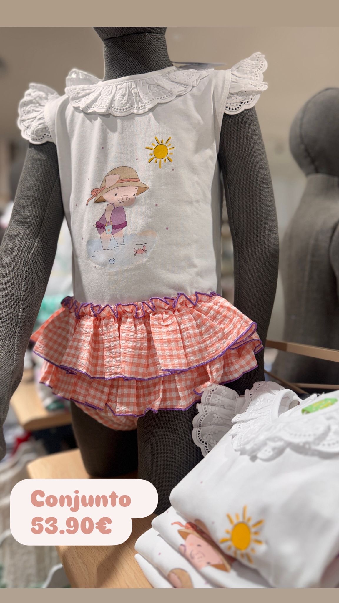 CAMISETA+BRAGUITA VICHY